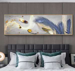 Pintura de cristal barata para pared de habitación, diseño abstracto fácil, arte de plumas, pinturas decorativas - Product Image 3