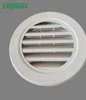 Grille de ventilation circulaire extérieure en alliage d'aluminium de haute qualité, résistante aux intempéries, pour système HVAC