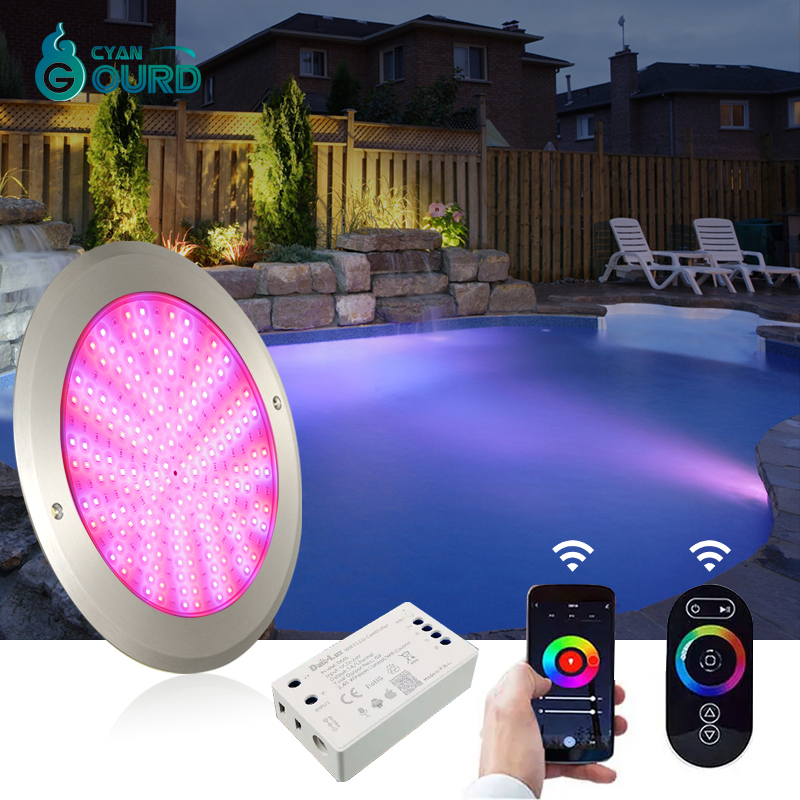 12V Pool Lamp Ip68 Waterproof Rgbw Stainless Steel Resin Filled Underwater Led Swimming Pool Lights
