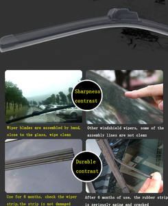 Plumas Limpiaparabrisas de Alta Calidad IRJ en Forma de U, Sin Estructura, de 14 Pulgadas, de Caucho Natural para Avensis, Corolla, Tucson - Product Image 3