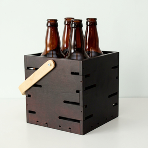 ที่จัดระเบียบสำนักงานไม้โมเดิร์น 4 ช่อง ทำจากไม้อัด CNC พร้อมหูจับทรงนาฬิกาทรายอเนกประสงค์ สลักลายตามสั่ง ผลิตในเวียดนาม - Product Image 1