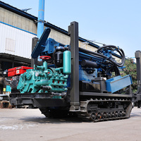 Foreuse pneumatique DTH portable 180M sur roues, agile et mobile, pour l'exploration géologique rapide des roches et le forage de puits d'eau