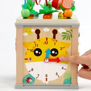 Jouet éducatif 10-en-1 avec labyrinthe à billes et trieur de formes, cadeau de développement pour les enfants de 18 mois et plus, cube d'activités en bois - Product Image 6
