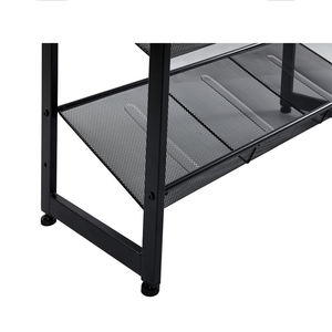Étagère à chaussures empilable à 4 niveaux, étagère à chaussures empilable inclinée, étagère à chaussures en métal maillé <span class=keywords><strong>pour</strong></span> la maison - Product Image 2