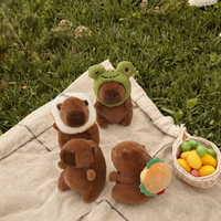 Peluche douce et économique avec rembourrage en coton PP : Capybara fraise, Grenouille, Frites avocat, Tortue