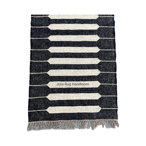 Alfombra Bohemia vintage hecha a mano grande yute Kilim escalera corredor rojo lana yute pasillo alfombra hecha a máquina - Product Image 1