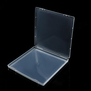 Caja de almacenamiento de plástico transparente, contenedor transparente cuadrado de 22,5 cm con tapa abatible para embalaje de comercio electrónico transfronterizo - Product Image 1