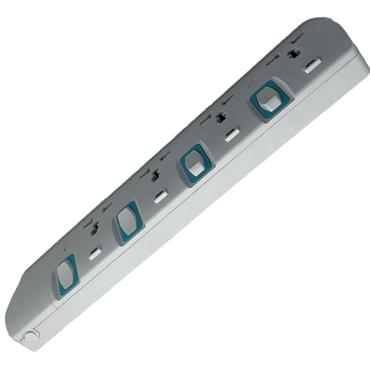 Fashion Design Multi-switch 4-Pin Universal Socket Travel 15A/16A Power Strip Surge Protector Extension Socket