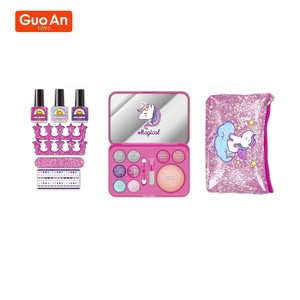 Guoan Toys New Beauty Kit de maquillage de vernis à ongles non toxique Ensemble de cosmétiques de mode écologique avec sac à cosmétiques pour enfants Cadeaux - Product Image 3