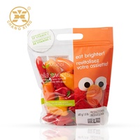 Filet de fruits imprimé personnalisé, emballage réutilisable de légumes, sac de laitue avec trous d'aération Micro perforés