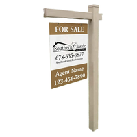 Fentech Real Estate Sign Post Diseño moderno PVC Sign Post para la aplicación de Villa al aire libre