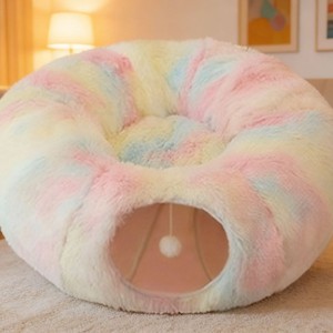 Cama túnel para gatos, 85x85x26cm, casa de felpa suave y cálida para gatos de las cuatro estaciones, para gatos Scottish Fold, British Shorthair, Ragdoll y Birman - Product Image 3
