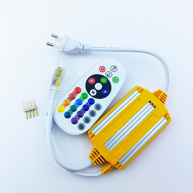 220V 110V RF  Controller IP67 Waterproof RGB Smart Strip Light 1500W Dimmers Compatible