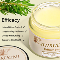Crème déodorante naturelle de suif de boeuf huile de noix de coco huile d'arbre à thé baume déodorant absorbant la sueur des aisselles