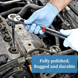 Juego de Llaves de Trinquete de 24 Piezas, Cr-V, Métricas y SAE, 72 Dientes, Herramienta Profesional para Mantenimiento Automotriz - Product Image 4