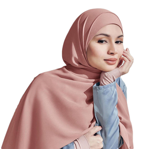 <span class=keywords><strong>JYL</strong></span> Haute Qualité 180*70cm Mousseline de Soie Châle Écharpe Doux et Lisse Perle Mousseline de Soie Long Hijab pour Adultes pour l'Hiver - Product Image 1