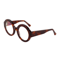 Haute Qualité Femmes Fantaisie Design Vintage Rond Grand Cadre Lunettes En Acétate