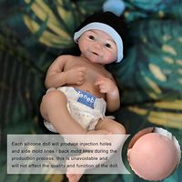 Poupée Bébé Fille en Silicone Souple de 18 Pouces, Corps Entier, Bouche Ouverte, Réaliste, Type Reborn, Certifiée CE, pour Tous les Âges, Jouet Fait Main