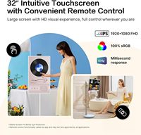 Tablette 32 pouces à succès du fabricant, vente en gros, téléviseur mobile intelligent, écran portable LED, écran tactile Android