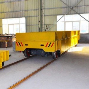 Nhiệm vụ nặng nề 20t trackway điện chuyển xe pin lithium điều khiển tùy chỉnh tốc độ đường sắt điện xe phẳng để bán - Product Image 2