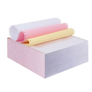 Nhà máy bán trực tiếp giá 48 ~ 80gsm NCR carbonless bản sao giấy trong tấm NCR Giấy Liên Tục carbonless giấy in - Product Image 1