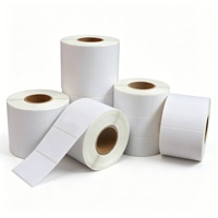 Étiquette autocollante synthétique thermique directe amovible personnalisée 50x25 60x40 80x50 100x50 en PP pour codes-barres
