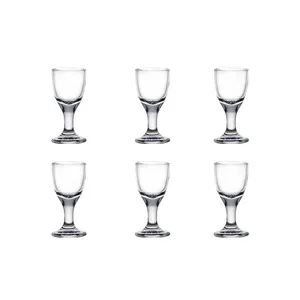 Kök ile 10ml kristal Mini şarap bardağı temizle düz likör cam kadeh ruhu tatma bardak Shot bardakları küçük entegre Stemware