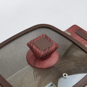 Batterie de Cuisine Carrée en Aluminium Moulé Sous Pression Design Moderne Très Vendue avec Revêtement Marbré et Logo Personnalisé - Product Image 3