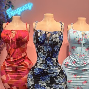 Nuovi Abiti Lunghi da Donna di Alta Qualità Primavera 2026, Vestiti Eleganti con Spalle Scoperte, Sexy Abito Lungo Floreale, Abito Casual - Product Image 6