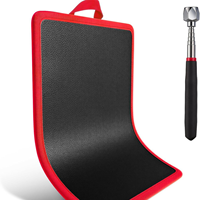 Tapis magnétique pour outils S/M/L, tapis de rangement magnétique robuste, organisateur portable, surface en PVC durable avec outil de ramassage