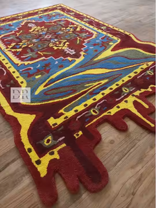 Tapis en laine brun persan de luxe durable tapis moderne tufté à la main taille personnalisée pour bureau à domicile ou espace de fusion - Product Image 2