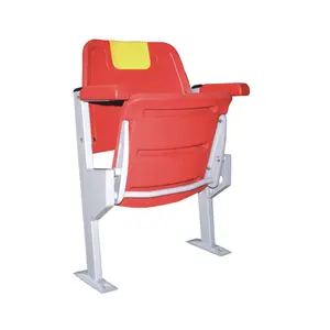 Floor mounted armrest or no armrest style plastic foldable stadium seats