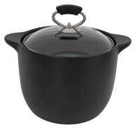 Casserole en céramique de style chinois de grande capacité, durable, avec couvercle en verre, résistante aux hautes températures, ensemble de casseroles et poêles