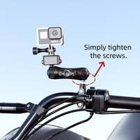 Kewig Motorrad- und Fahrrad-Sportkamera-Halterung für GoPro-Kamera zum Fotografieren beim Fahren, Schnellwechselhalterung aus Aluminiumlegierung