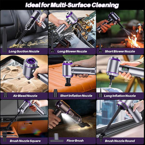 Aspirateur sans fil puissant 3-en-1, aspirateur à main sans fil, 3 modes réglables, aspiration puissante de 17000 PA pour voiture et maison - Product Image 5