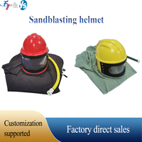 Casque de sablage ABS Premium, casque de sablage à alimentation en air sécurisé avec lentille en PVC, thermostat et filtre à air pour travaux de sablage