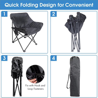 Chaise de camping pliable chauffante OEM personnalisée pour l'extérieur, design robuste, chaise de camping portable pour pique-nique, plage, hiver