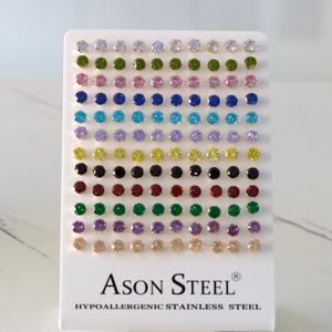 Tarjetas de exhibición para pendientes, juego de pendientes de tuerca de formas y colores variados, precio económico - Product Image 3