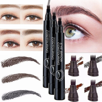 Crayon Sourcils Liquide 3D Waterproof et Anti-Transpiration Microblading Effet Tatouage, Pointe Fourchue