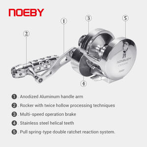 NOEBY מפזזי מנוף גרור סליל איטי מפזזי דיג סליל 25KGS מקסימום גרור CNC מתכת במהירות גבוהה סירת חכות - Product Image 3