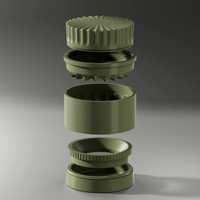 Nouveau broyeur d'herbes manuel en aluminium de haute qualité 5 pièces avec conteneur Sunray sans dents diverses couleurs accessoires pour fumer