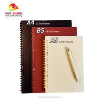 Carnet d'exercices à feuilles mobiles A4/A5 épaissi, reliure spirale, couverture souple, format personnalisable, plastifié, pour l'école