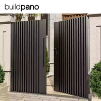 Portes d'entrée automatiques à battants latéraux en alliage d'aluminium de haute qualité, personnalisables, pour villa