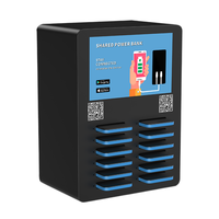 Boîte de location de powerbank facilement déplaçable avec code QR pour téléphone, chargeur rapide, 12 emplacements, écran publicitaire métallique, station de partage de powerbank