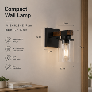 Modern Small Wall Lamp Ironwork Glass Shade E27 Warm <b>Light</b> Wall Mounted For Bedroom Living Room <b>Corridor</b> Decorative - Product Image 4