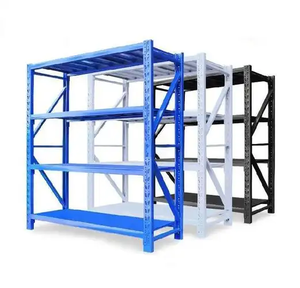 Étagère et étagères réglables en métal sans bouchon Étagère de rangement en entrepôt Étagère à étagères en métal pour travaux légers - Product Image 2