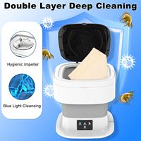 Machine à laver portable tout-en-un de grande capacité avec stérilisation à la lumière bleue, grande capacité de 6 à 15L, avec séchoir rotatif