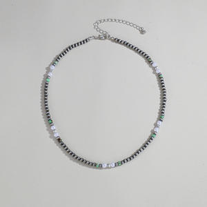 Lichtgewicht Vintage Bohemian <span class=keywords><strong>Navajo</strong></span> Parel Kralen Verzilverde Choker Ketting Dames Feest Prom Sieraden Mode Accessoires - Product Image 3