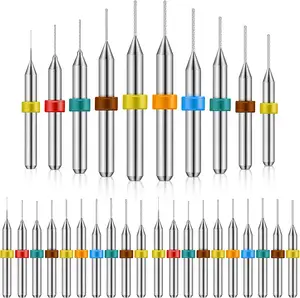 Miniature PCB Drill Bit Holder with 10pcs 0.3-1.2mm Twist Drill Bits and Keyless Chuck for PCB Drilling and Hobby Work