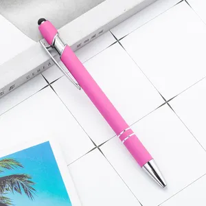 Promotional Hot Sell Universal Screen 2 In 1 Tablet Touch Ballpoint For Phone Custom Logo Metal Point Ball Pen With Stylus